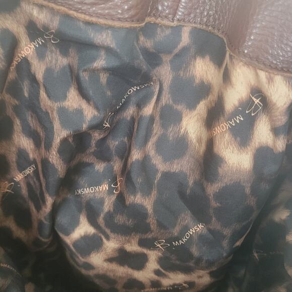 B Makowsky Burgundy Genuine Leather Gold Hardware - Picture 7 of 12